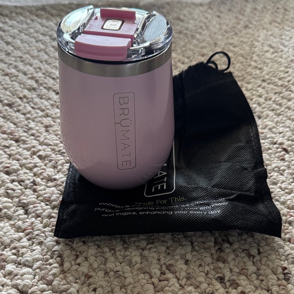 BrüMate Pink Glitter Insulated Tumbler